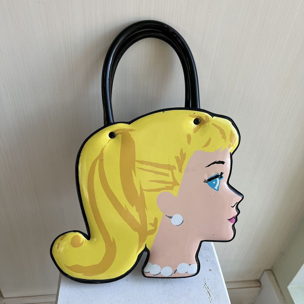 Vintage Authentic Black Vinyl Barbie Purse by F.A.O Schwarz VERY RARE BAG